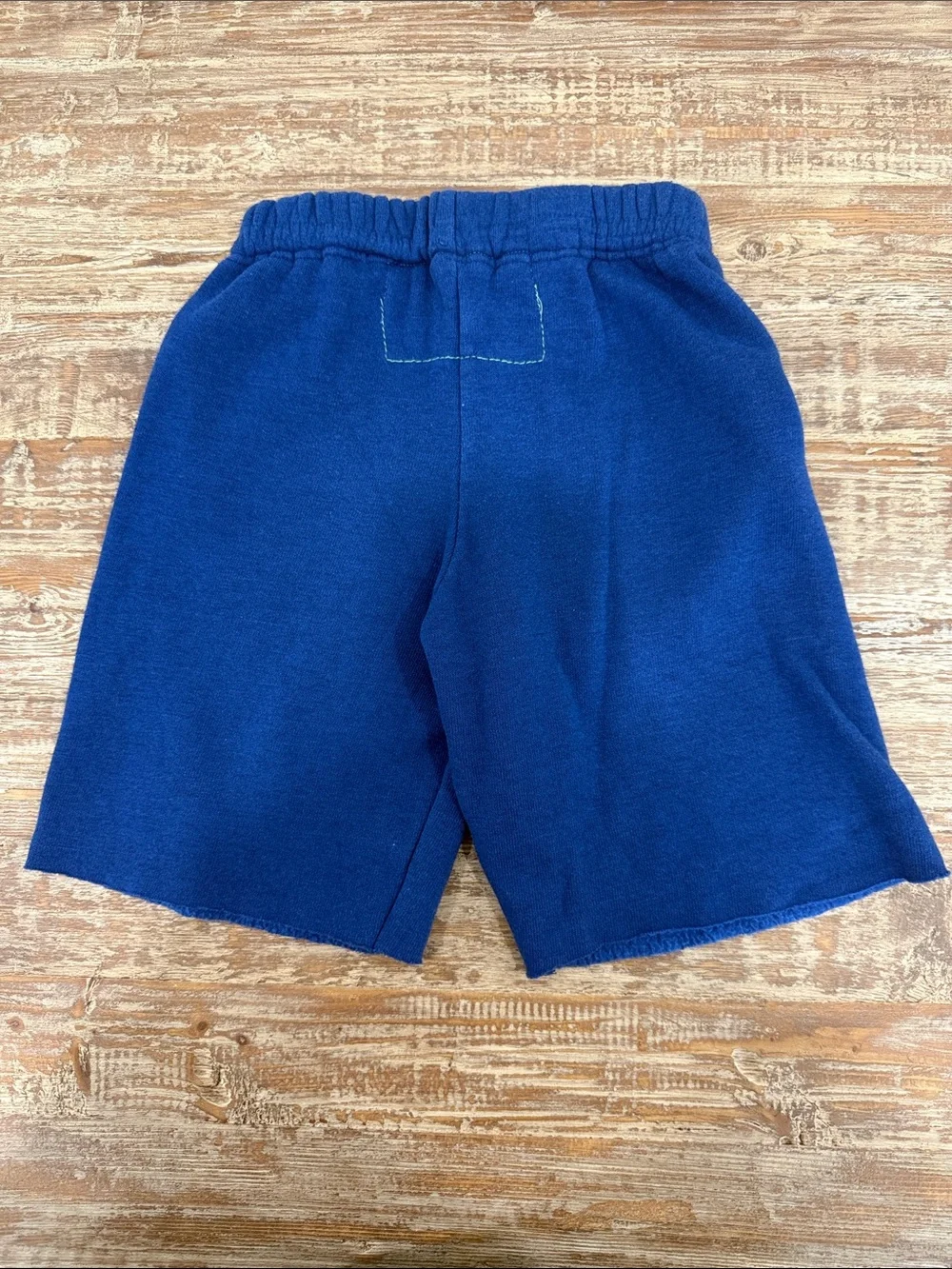 Aviator Nation Blue Knit Shorts with Yellow Smiley